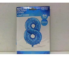 GoDan Balon foliowy Cyfra8 nieb+gwiaz61cm HS-C26N8 06183
