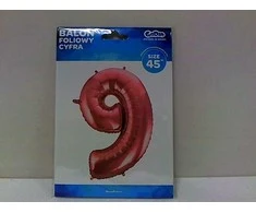 GoDan BALON foliowy sidabrinė CYFRA 0-9 na HEL 85 cm
