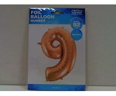 GoDan Balon foliowy "9" rožinė-auksinė 92cm