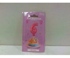 GoDan Balon foliowy n/pat Cyfra6 róż BC-5RO6 13624