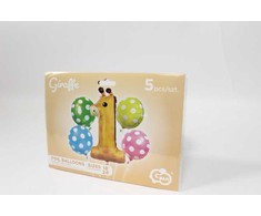 GoDan Foil Balloons -Zyrafa rinkinio skaitmuo 1, 5vnt BZ-HZR1