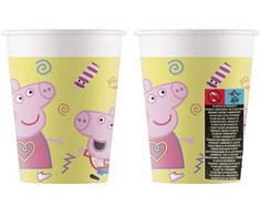 Peppa Pig PROCOS Popieriaus puodeliai Peppa kiaulių 200 ml vieno dydžio