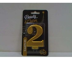 GoDan Žvakė Nr. 2, metalinis auksas, 8,0 cm PF-SCZ2