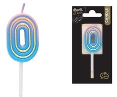 GoDan Žvakutė gimtadienio B&amp;C neon "0"