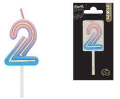 GoDan Žvakutė gimtadienio B&amp;C neon "2"