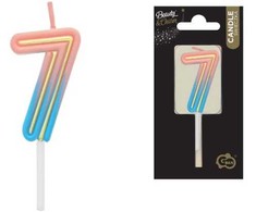 GoDan Žvakutė gimtadienio B&amp;C neon "7"