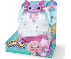Aksolotlio figūrėlė su akvariumu Goliath Animagic Let's Glo Axolotl
