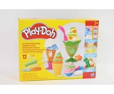 Hasbro PLAY DOH CAKE ICE CREAM PARTY ICE CREAM PARTY ledų užpilas, 6 vamzdeliai