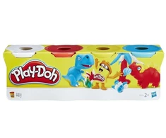 Hasbro PLAY-DOH modeliavimo tešla - 4 klasikinių netoksiškų spalvų rinkinys vaikams - 112 g indeliai