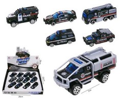 Hipo Policijos automobiliai 7 cm 12 vnt./doz. HX235 52886