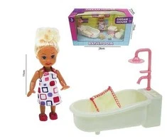 Hipo Lėlė 11cm komplektas łazienka HLR33 44157