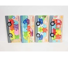 Hipo Puzzle transporto priemonės 11x22cm 6 tipai HPAW01 44195