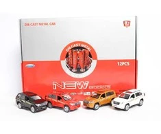 Lean Toys Metalinis automobilis su garso ir šviesos efektais, 12 cm