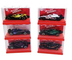 Hipo Lenktyninių automobilių 8 cm dėžė, 6 dalių metalinė HX270 57577