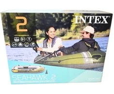 Intex Pripučiama valtis dvivietė su siurbliu ir 2 irkliais