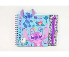 Kids Licensing Vaikams skirtas „Euroswan“ – licencijuoti „Rinkinys“ priedai. Kūrybingas pieštukų dėklas, pieštukai, lipdukai | Lilo ir Stitch