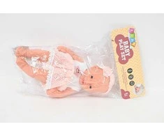 Lean Toys Lėlė kūdikis su rožine suknele ir galvos juosta, 24 cm