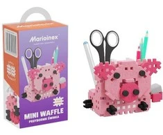 Marioinex Mini Waffle 300 lankstūs konstruktoriaus kaladėlės vaikams nuo 2 metų, skatina kūrybiškumą, spalvotos