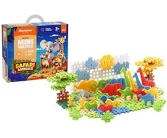 Marioinex Mini Waffle 300 lankstūs konstruktoriaus kaladėlių rinkinys vaikams nuo 2 metų, skatina kūrybiškumą, spalvotas