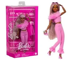 Mattel BARBIE DELUXE FASHIONISTAS lėlė rožiniu kostiumu (HYV28)
