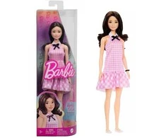 Mattel BARBIE madistė rožine languota suknele (HRH21)