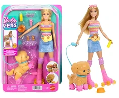Mattel Lėlė Barbie Pets i piesek na wrotkach + priedai