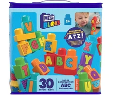 Mattel MEGA BLOKS kaladėlių rinkinys ABC (krepšyje 30 det.) (HRR60)