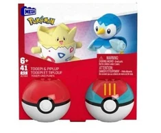 Mega Bloks Konstruktorius MEGA Pokemon Pokeball Togepi &amp; Piplup JCT44