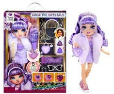 MGA Lėlė 121404-EUC Rainbow High Creative Crystals mados lėlė - violetinė