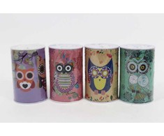 Midex SPALVOTAS OWL PIGGY BANK GALI ĮVAIRIŲ SPALVŲ