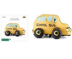 Party Deco Folinis pastatomas balionas "Mokyklinis autobusas" 66*36 cm