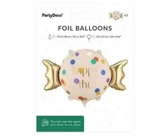 Party Deco PartyDeco Balon fol.Cukierek Happy B-day 61x37 mix 77737