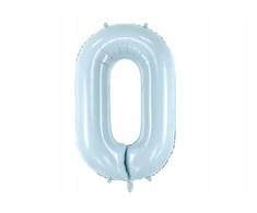 Party Deco Balionas folinis skaičius 0 melsvas 72cm