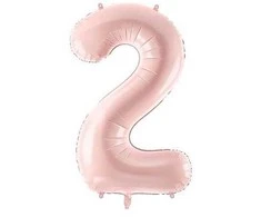 PartyDeco Balionas folinis skaičius 2 rausvas 72cm