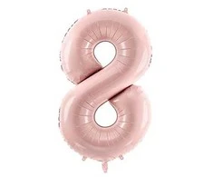 PartyDeco Balionas folinis skaičius 8 rausvas 72cm
