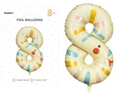 Party Deco Folinis balionas skaičius 8 gyvatė 55*88cm