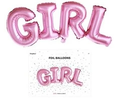 Party Deco Folinis balionas "Girl" rožinis 74&amp;33cm