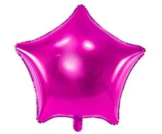 Party Deco Folinis balionas "Žvaigždė" 48cm tamsiai rožinis