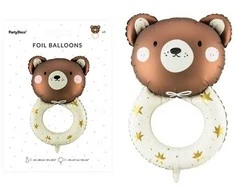 Party Deco Folinis balionas "Žiedas meškiukas" 61&amp;88cm