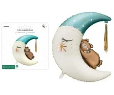 Party Deco Folinis balionas "Teddy bear on the moon" 80*98cm