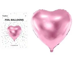Party Deco Balionas folinis "Širdelė" šviesiai rožinis 45cm