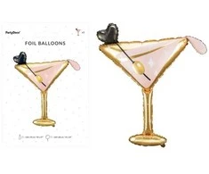 Party Deco Folinis balionas "Stiklinė kokteiliui" 126&amp;93cm