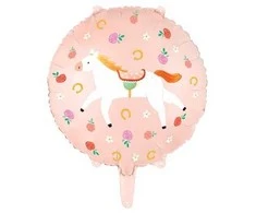 PartyDeco Folinis balionas "Arkliukas baltas" 45cm