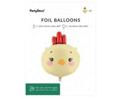 PartyDeco Balon fol.Kurczak 51x59cm mix FB376 74897
