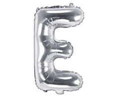 Party Deco Folinis balionas raidė E sidabrinis 35cm