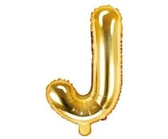 Party Deco Folinis balionas raidė J auksinis 35cm