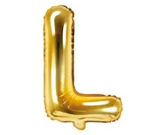 Party Deco Folinis balionas raidė L auksinis 35cm