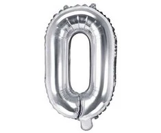Party Deco Folinis balionas raidė O sidabrinis 35cm