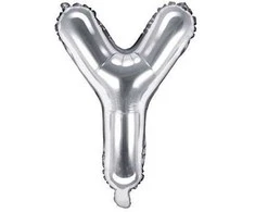 Party Deco Folinis balionas raidė Y sidabrinis 35cm