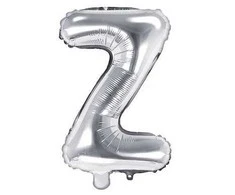 Party Deco Folinis balionas raidė Z sidabrinis 35cm